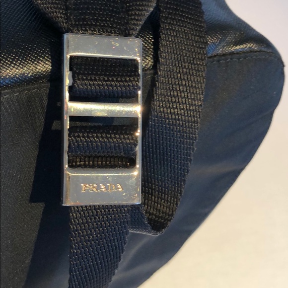 Prada V164 Unisex Nero Nylon / Leather Backpack